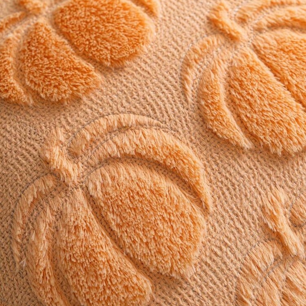 Textured Orange Pumpkin Pillow Cover